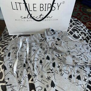Little Bipsy Grey and Black Kids Matching Set